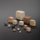 A selection of 14 polished stone (Chert) weights from excavations at Mohenjodaro, Northern India, c.B.C.3000.